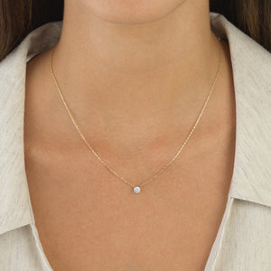  Solitaire Necklace 14K - Adina Eden's Jewels