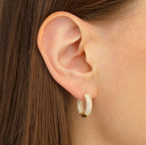  Pavé Small Hoop Earring - Adina Eden's Jewels