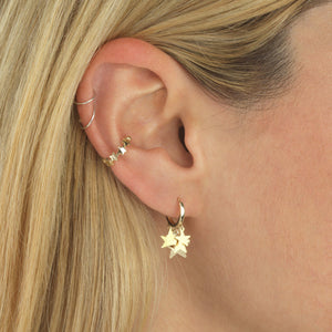  Stars Huggie Earring 14K - Adina Eden's Jewels