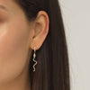  Diamond Snake Drop Huggie Earring 14K - Adina Eden's Jewels