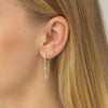  Baguette Chain Huggie Earring - Adina Eden's Jewels