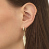  Single Leaf Huggie Earring - Adina Eden's Jewels