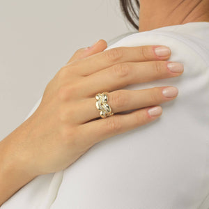  CZ Kneaded Ring - Adina Eden's Jewels