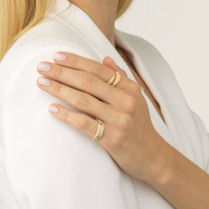  Pavé Bar Chain Ring - Adina Eden's Jewels