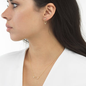 Safety Pin Earring & Necklace Combo Set - Adina Eden's Jewels
