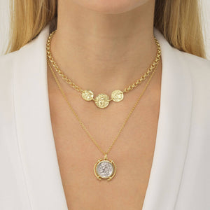  Triple Coin Rollo Choker - Adina Eden's Jewels