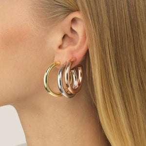  Hollow Hoop Trio Combo Set - Adina Eden's Jewels