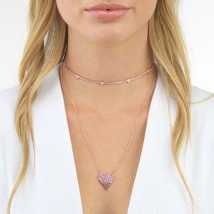  Pastel Heart Tennis Choker - Adina Eden's Jewels