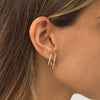  Pavé Triangle Hoop Earring - Adina Eden's Jewels