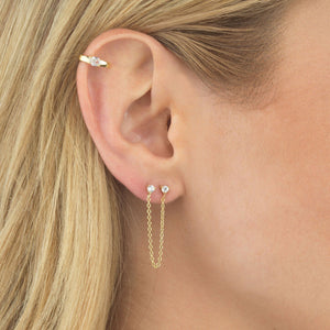  CZ Stone Ear Cuff - Adina Eden's Jewels