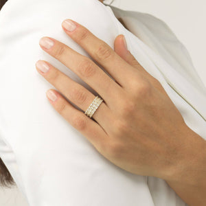  Triple Row Baguette Ring - Adina Eden's Jewels