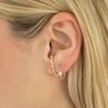  Diamond Hook Stud Earring 14K - Adina Eden's Jewels