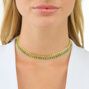  Dangling Baguette Choker - Adina Eden's Jewels