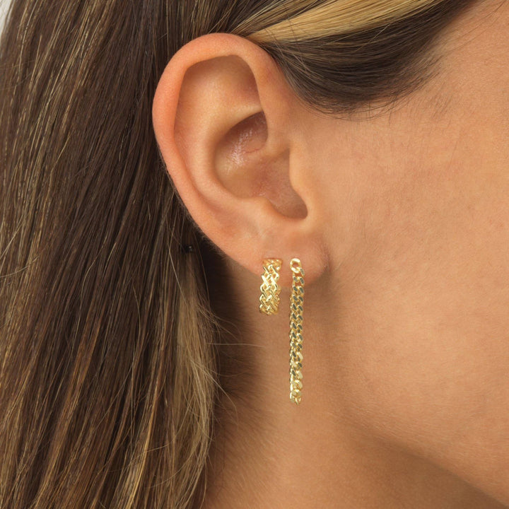  Cuban Link Drop Stud Earring - Adina Eden's Jewels