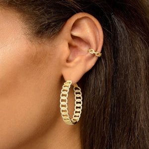  Cuban Chain Ear Cuff - Adina Eden's Jewels