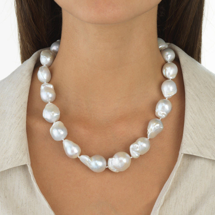  Large Baroque Pearl Necklace - Adina Eden's Jewels