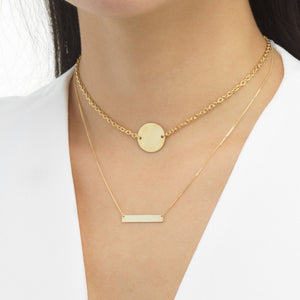  Engraved Coin Choker 14K - Adina Eden's Jewels