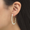  Pearl Studded Hoop Earring - Adina Eden's Jewels