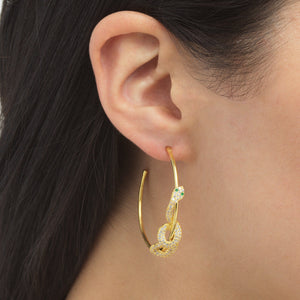  Twisted Snake Hoop Earring - Adina Eden's Jewels