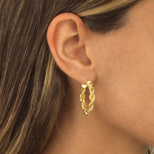  Knotted Chain Hoop Earring - Adina Eden's Jewels