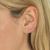  Bezel Hook Stud Earring 14K - Adina Eden's Jewels