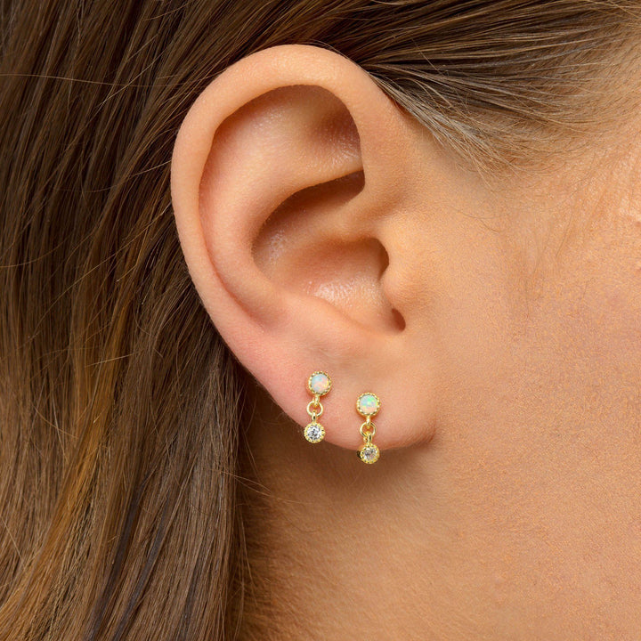  Opal Drop Stud Earring - Adina Eden's Jewels