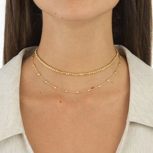  Moon-Cut Chain Choker 14K - Adina Eden's Jewels
