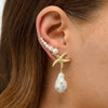  Pearl Starfish Drop Stud Earring - Adina Eden's Jewels