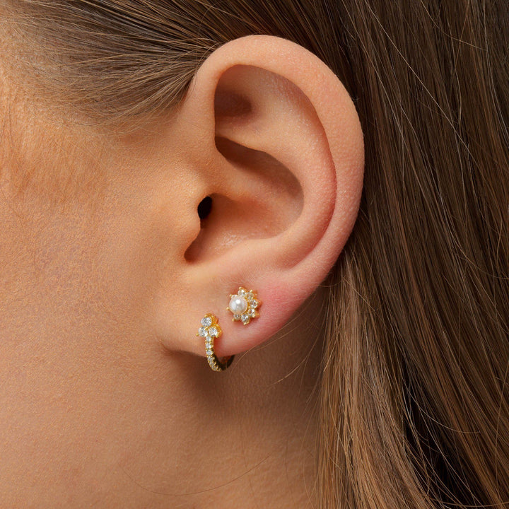  Pastel Pearl Flower Stud Earring - Adina Eden's Jewels