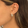  CZ Small Round Hoop Earring - Adina Eden's Jewels