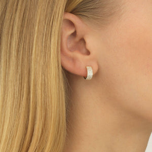  Thick Pavé Hoop Earring - Adina Eden's Jewels