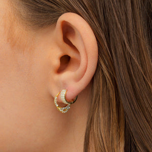  Pavé Handcuff Huggie Earring - Adina Eden's Jewels