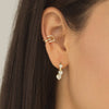  Triple Heart Huggie Earring - Adina Eden's Jewels