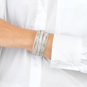  Multi Strand Baguette Bangle - Adina Eden's Jewels