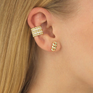  Beaded CZ Ear Cuff - Adina Eden's Jewels