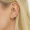  Bezel Huggie Earring - Adina Eden's Jewels