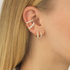  Double Row Pearl Huggie Earring - Adina Eden's Jewels