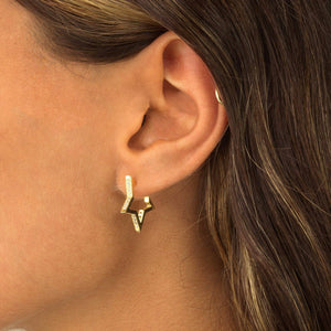 Open Star Hoop Earring - Adina Eden's Jewels