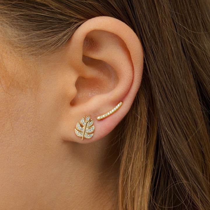  Leaf Stud Earring - Adina Eden's Jewels