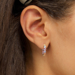  Pastel Round Hoop Earring - Adina Eden's Jewels