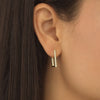  Pavé Rectangular Hoop Earring - Adina Eden's Jewels