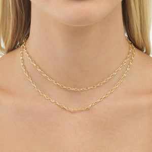  Double Chain Link Necklace - Adina Eden's Jewels
