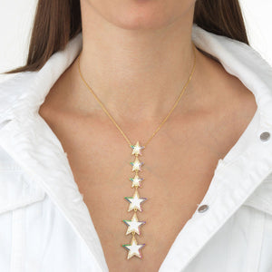 Enamel Star Lariat - Adina Eden's Jewels