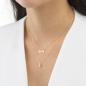  Love Script Necklace 14K - Adina Eden's Jewels