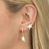  Enamel Star Huggie Earring - Adina Eden's Jewels