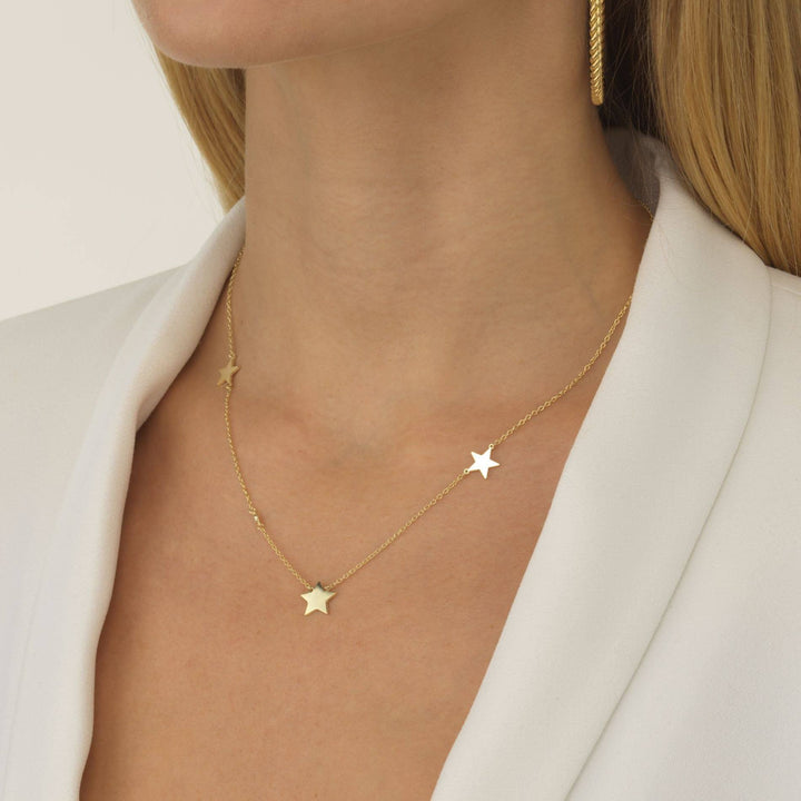  Triple Star Necklace - Adina Eden's Jewels