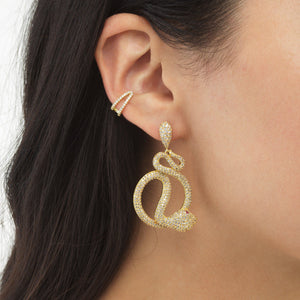  Double Pavé Hinge Ear Cuff - Adina Eden's Jewels