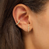  Twisted Bezel Hook Stud Earring - Adina Eden's Jewels