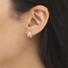  4 Row Huggie Earring 14K - Adina Eden's Jewels