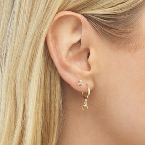  Cowhorn Hoop Stud Earring - Adina Eden's Jewels